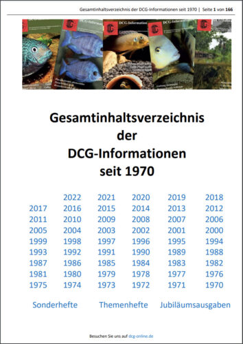 gesamtinhaltsverzeichnis der dcg informationen seit 1970 stand 220531
