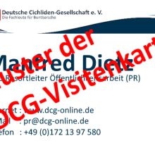 Einheitliche Visitenkarten für DCG Vorstand, AK- und Regionalleiter und auch alle anderen DCG-Mitglieder